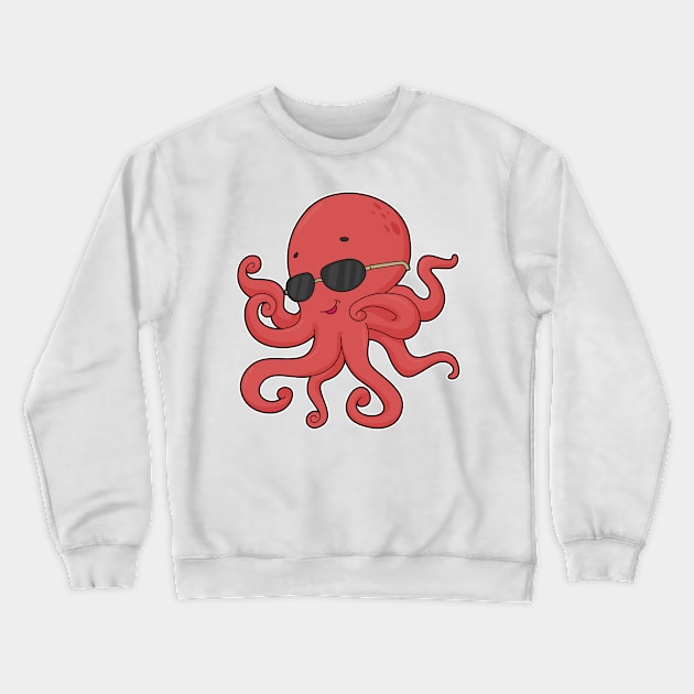 Octopus Sunglasses Crewneck Sweatshirt by Markus Schnabel